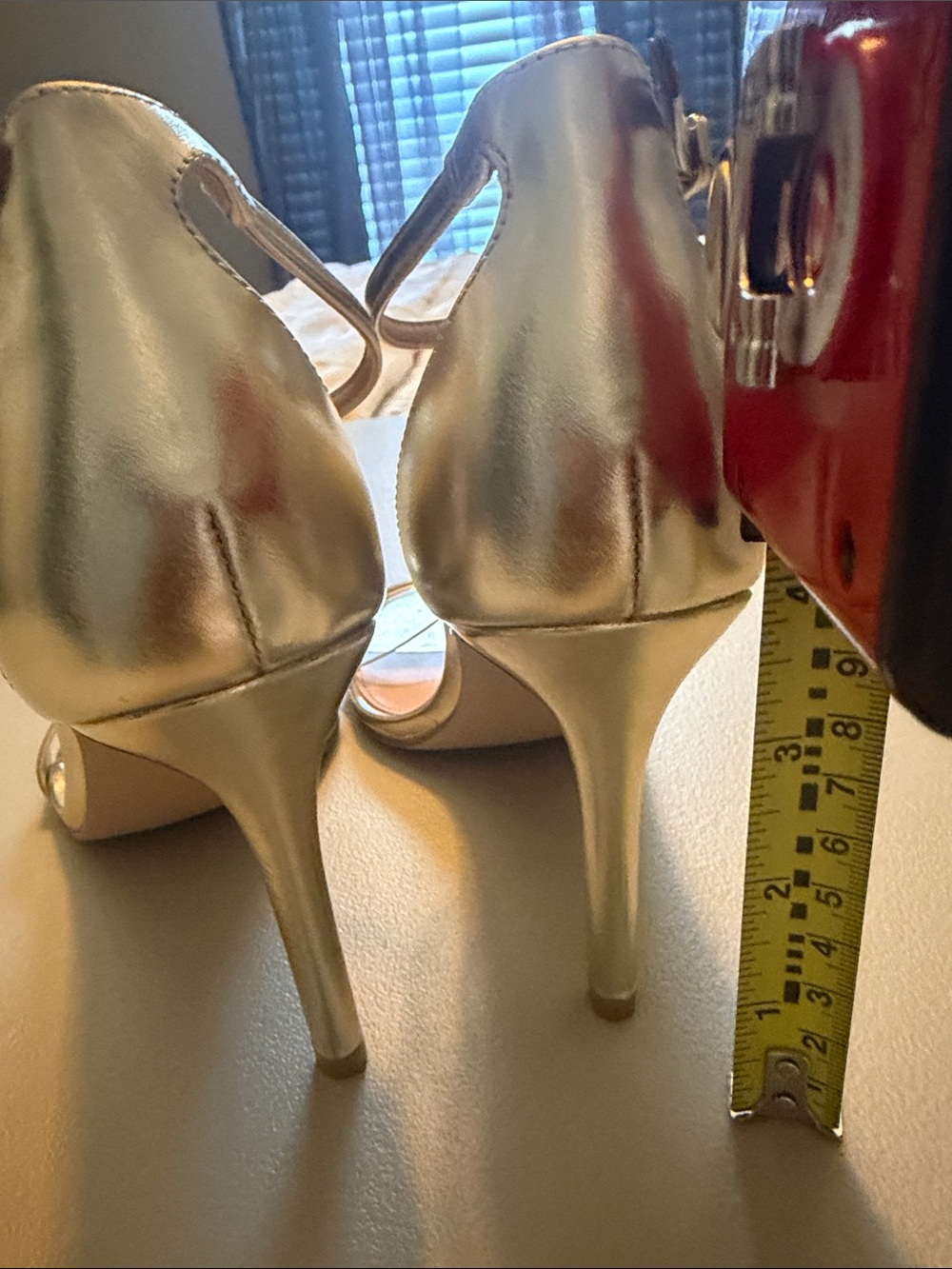 Madden Girl Metallic Gold Ankle-Strap Stiletto Sandals-NWOB or Tag - Picture 5 of 8